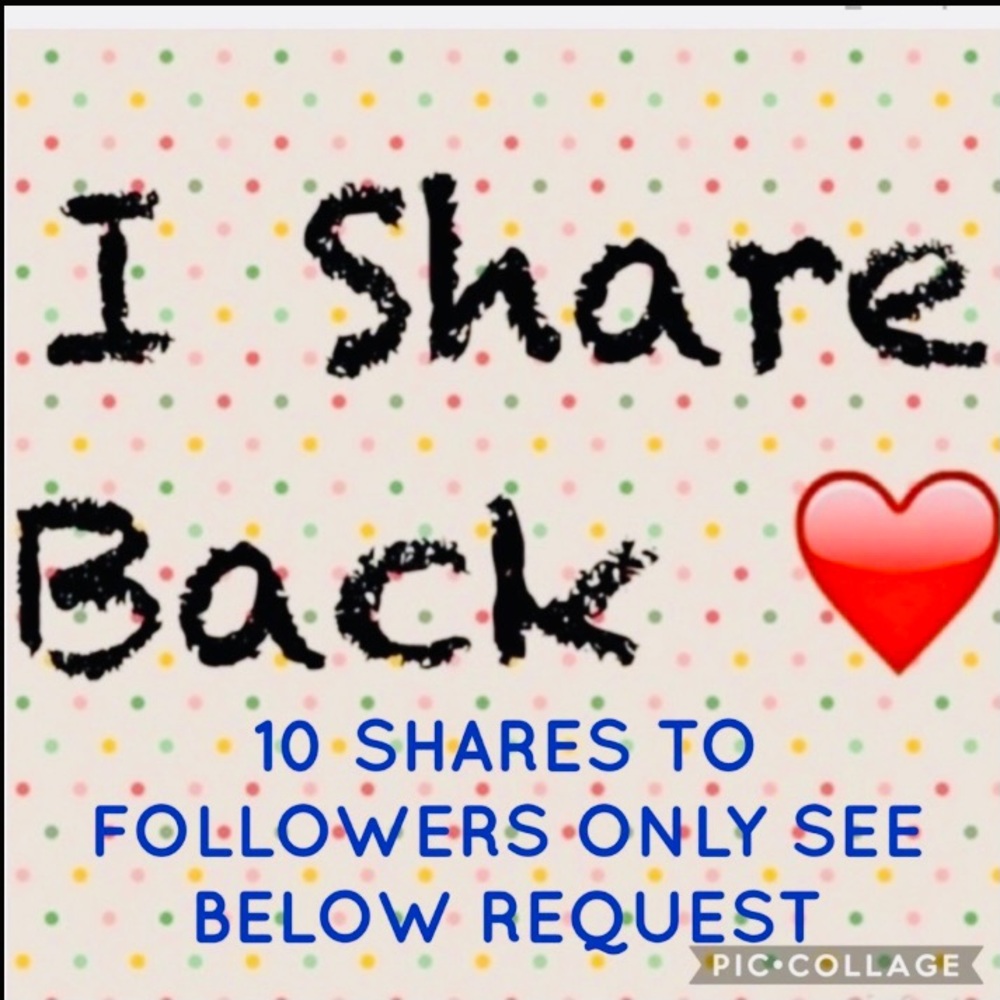 NEW LIKE SHARE, COMMENT THE # SHARED 2 YOUR FOLLOWERS ONLY, NO PARTY SHARING PLZ - Picture 1 of 9